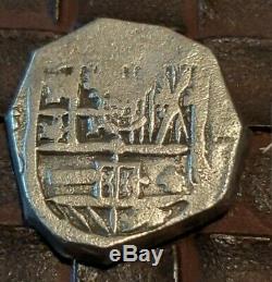 Atocha 2 Reales Cartagena Grade 1 Coin Appraisal $41000.00 Extremelly Rare Cob