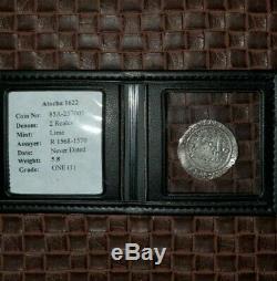 Atocha 2 Reales GRADE 1 Assayer R 1568-1577 Coin Extremely Rare App $40000 Cob