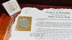 Atocha 8 Reales Silver Cob Coin Grade 4 with certificate of authenticity