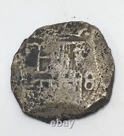 Authentic Spanish Eight 8 Reale Sunken Treasure Silver Cob Coin With Coa