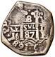 BOLIVIA Carlos II 1674-1700 silver 8 Reales 1687 Cob better grade