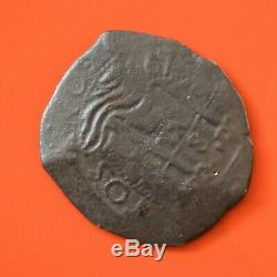 BOLIVIA-POTOSI, 8 Reales (16)67, Shipwreck, Silver COB Coin 19.4g 36mm #M62