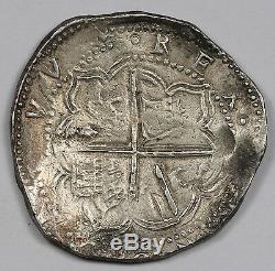 Bolivia (1586-1589) PA Philip II Cob 8 Reales Silver Coin VF/XF Double Strike