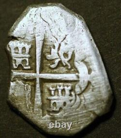 Bolivia Cobs coin 2 Reales Philip IV 1627 T! KM#14a silver
