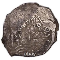 Bolivia, Coin, Carlos II, Cob 8 reales 1690, Potosi, Rare, Charles II, Silver