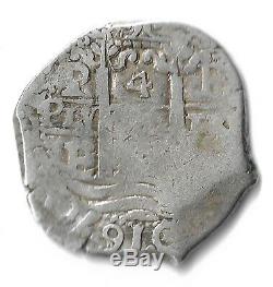 Bolivia Silver (. 931) Cob Coin 4 Reales 1670 Carlos II PE Posti 12.25g 30mm