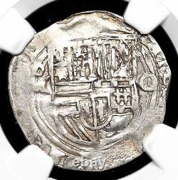 COLONIAL ERA SPAIN, Mexico. Philip II, 1556-1598. Silver Cob Real, NGC XF45