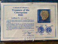 CONCEPCION TREASURE SHIPWRECK 1641 SILVER COIN SPANISH 8 REALE COB With COA