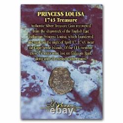 C. 1743 Silver Cob Reales Princess Louisa Shipwreck (withCOA) SKU#254729