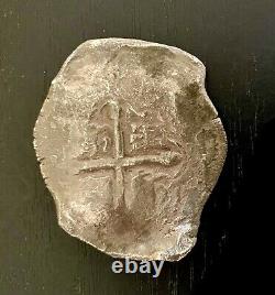 Cob Coin 1630-1641 Spanish Colonial 8 Reales Minted in Mexico City