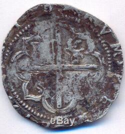 Cob Potosí Bolivia 4 Reales 1577-81 Rare First Early Type Philip II Nice Cross