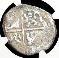 Colonial Era Spain. Philip IV, 1621-1667. Silver Cob 8 Reales, Seville, NGC XF40