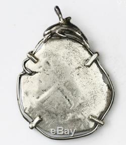 Consolacion Shipwreck (1681) Potosi Bolivia Cob 8 Reales In Silver Bezel Pendant