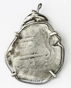 Consolacion Shipwreck (1681) Potosi Bolivia Cob 8 Reales In Silver Bezel Pendant