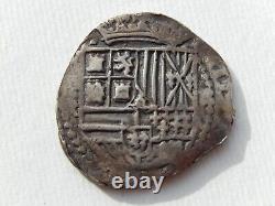 D135 Spain Atocha Silver Hammered 2 Reales Cob. Early 17th Century