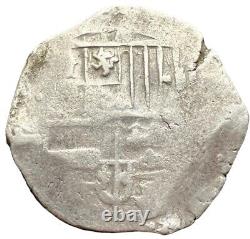 #E4209- Colonial Cob coinage Mexico 8 reales Silver Piece of 8 Potosi KM#? 47