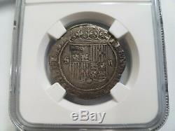 Ferdinand V & Isabel I SPAIN 2R Two Reales NGC XF40 Silver 1474-1504 Seville COB
