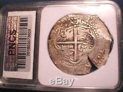 Four Digit Date! 1650 Bolivia Cob 8 Reales + Assayer Roas withCrowned Countermark