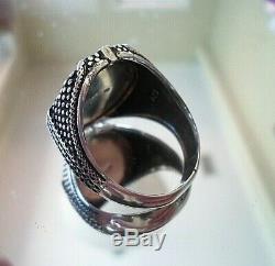 Genuine 1738 1 Reales Silver Spanish Treasure Cob Coin Sterling Ring sz 11 1/2