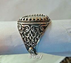 Genuine 1 Reales Silver Spanish Treasure Cob Coin Sterling Ring sz 11