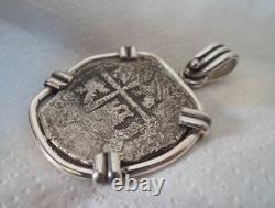 Genuine 4 Reales Silver Spanish Treasure Cob Shipwreck Coin
