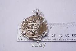 Genuine COB Bolivia 8 REALES 1676 Charles II SPANISH COLONIAL COB Coin Pendant