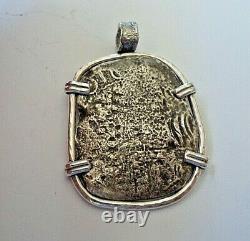 Genuine Shipwreck 8 Reales Silver Spanish Treasure Cob Coin Custom Pendant