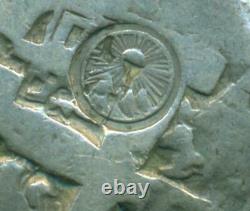 Guatemala C/m Type II (1839) On Potosi 8 Reales Silver Cob Coin 1766 Vy Scarce