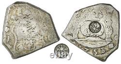 Guatemala cob (1753J), 8 reales, countermarked (Type II, 1839)