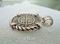 High Grade 1768 2 Reales Silver Spanish Treasure Cob Coin Custom Jewelry Pendant