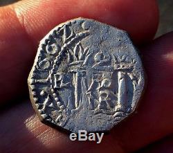 Ii EXTREMELY RARE! SILVER COB 2 REALES PHILIP IV. NUEVO REINO (Colombia) 1662