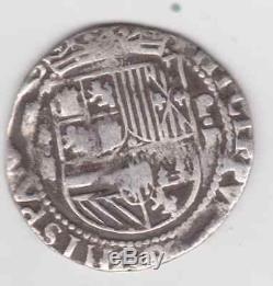 Lima Peru, cob 2 reales, Philip II, assayer Diego de la Torre, -ii to left, P-OD