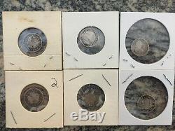 Lot of 15 Spanish Colonial Silver COB Coins 2 Reales, 1 Reale, 1/2 Reale 1700s