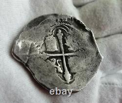Lovely Pirate Treasure Cob Spanish Colonial Silver 8 Reales Mexico Mo P-1654