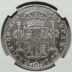 MEXICO SPAIN 8 reales 1807 TH Mo NGC AU Details Silver Cob Pirate Charles IV