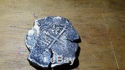 Mexican Silver Cob Philipus 8 Reales BIG RARE PIRATE COIN
