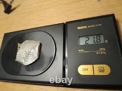 Mexico 8 Real Cob Coin 1701-1728 KM-47 Colonial Shipwreck Treasure 21.8 Silver