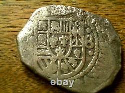 Mexico, 8 Reale Silver Cob Early 1700's Shipwreck Rooswijk 1739 #1