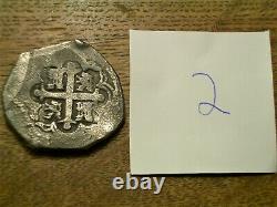 Mexico 8 Reale Silver Cob Early 1700's Shipwreck Rooswijk 1739 #2