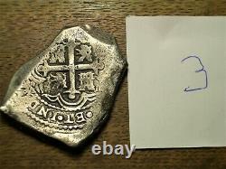 Mexico 8 Reale Silver Cob Early 1700's Shipwreck Rooswijk 1739 #3
