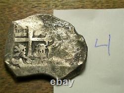 Mexico 8 Reale Silver Cob Early 1700's Shipwreck Rooswijk 1739 #4