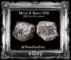 Mexico 8 Reales 1714 Dated! Silver Cob Pedigree 1715 Plate Fleet Shipwreck