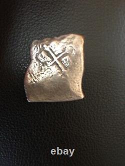 Mexico 8 Reales Cob Coin. Circa 1715 Assayer L 18.5 Grams