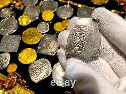 Mexico 8 Reales Dated 1713 1715 Fleet! Coa Pirate Gold Coins Treasure Cob