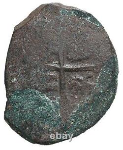 Mexico City, Mexico, cob 8 reales greenie (encrusted as found), Philip V 1061