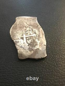 Mexico Silver 8 Reales Antique Spanish Colonial Pirate Cob Coin Silver