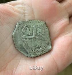 Mib 1 2 4 & 8 Reale Silver Cob Coins From Spanish Treasure Fleet. Sunk 1715