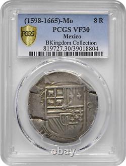 ND (1598-1665) Mo MEXICO FELIPE III OR IV REIGN SILVER COB 8 REALES PCGS VF-30