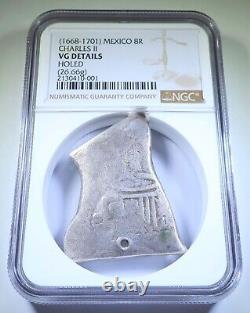 NGC 1668-1701 Mexico Silver 8 Reales 1600's Spanish Colonial Pirate Cob Coin