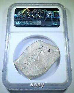 NGC 1700-32 Mexico Silver 8 Reales Genuine 1700's Spanish Dollar Pirate Cob Coin